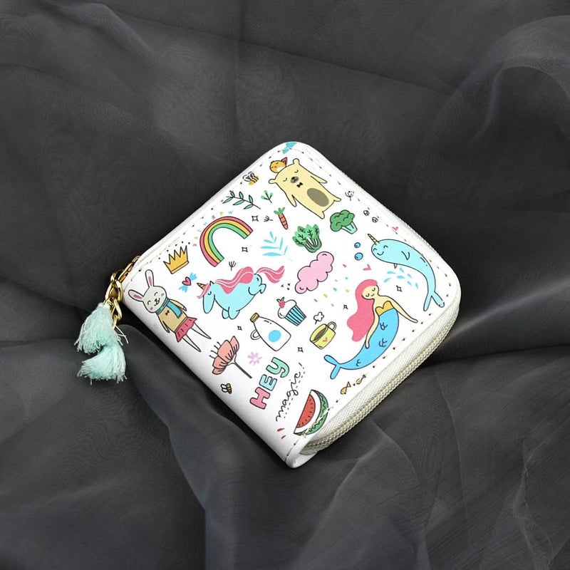Timlee Cactus Unicorn Zipper Wallet Long Clutch Bag PU Leather Purse (0316L) - Image 2